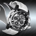 ساعة مارك فيروهيل الأنيقة للرجال - ساعة كوارتز مضيئة مقاومة للماء بحزام من السيليكون، كرونوغراف، عرض التاريخ وتصميم رياضي للارتداء الرسمي وغير الرسمي