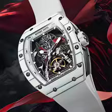 TSAR BOMBA Watch for Men Luxury Brand Tonneau Design Waterproof Clock Stainless Steel Wristwatch Fashion Rectangle Mens Watch