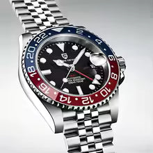 PAGANI DESIGN PD-1662 Luxury GMT Men Mechanical Wristwatch Sapphire Glass Stainless Steel 100M Waterproof Automatic Watches